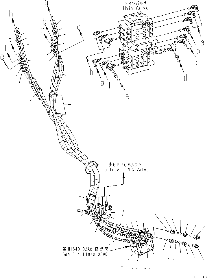 Excavators Komatsu / PC78US-6 S/N 4001-UP(pc78us0r) / P.P.C MAIN LINE (1/4)(#6501-)(150500 : H1840-01A0A)