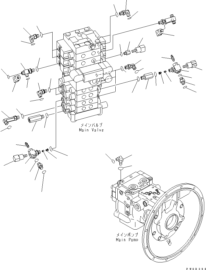 Excavators Komatsu / PC78US-6 S/N 4001-UP(pc78us0r) / P.P.C MAIN LINE (4/4) (ARM CRANE AND BLADE)(#4001-6500)(150620 : H1840-04A6)