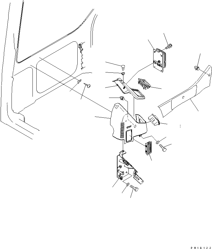 Komatsu parts book diagram for PC78US-6 S/N 4001-UP: OPERATOR'S CAB (MONITOR SYSTEM) (WITH AIR CONDITIONER)