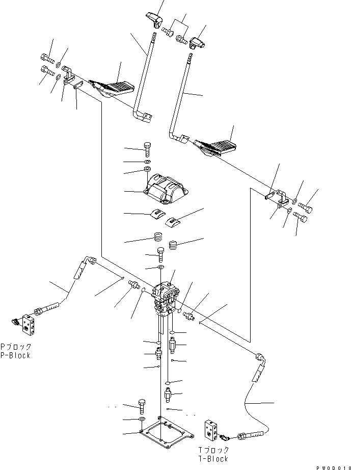 Komatsu parts book diagram for PC78US-6 S/N 4001-UP: FLOOR FRAME (TRAVEL CONTROL) (FOR SLIDE ARM)