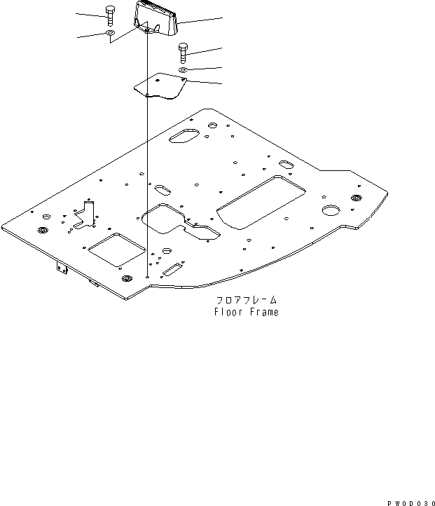 Komatsu parts book diagram for PC78US-6 S/N 4001-UP: FLOOR FRAME (FOOT REST) (L.H.)