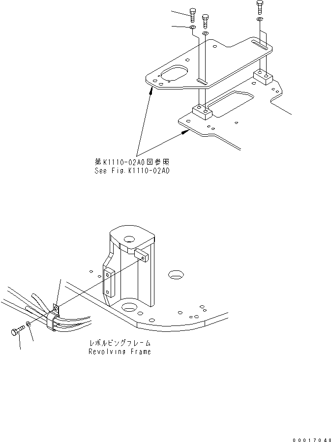 Komatsu parts book diagram for PC78US-6 S/N 4001-UP: FLOOR FRAME (INSTALLATION PARTS)(#6501-)