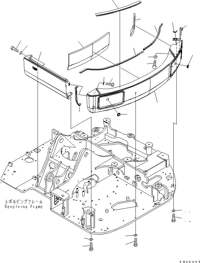Excavators Komatsu / PC78US-6 S/N 4001-UP(pc78us0r) / LEFT SIDE COVER (YELLOW)(#4001-6500)(240070 : M1130-01A1)