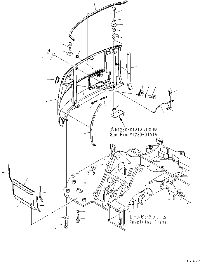 Excavators Komatsu / PC78US-6 S/N 4001-UP(pc78us0r) / RIGHT SIDE COVER (YELLOW)(#6501-)(240110 : M1140-01A1A)