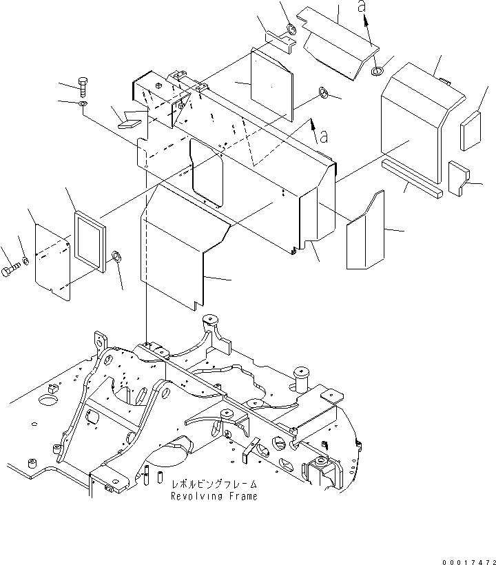 Excavators Komatsu / PC78US-6 S/N 4001-UP(pc78us0r) / PARTITION COVER (YELLOW)(#6501-)(240140 : M1150-01A1A)