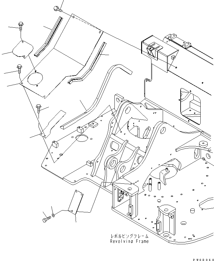 Komatsu parts book diagram for PC78US-6 S/N 4001-UP: FRONT COVER (CENTER COVER)(BLUE)(#4001-6500)