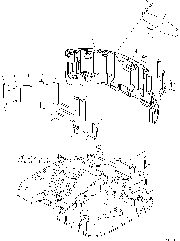 Excavators Komatsu / PC78US-6 S/N 4001-UP(pc78us0r) / COUNTER WEIGHT (BLUE)(#4001-6500)(240290 : M1510-01A0)