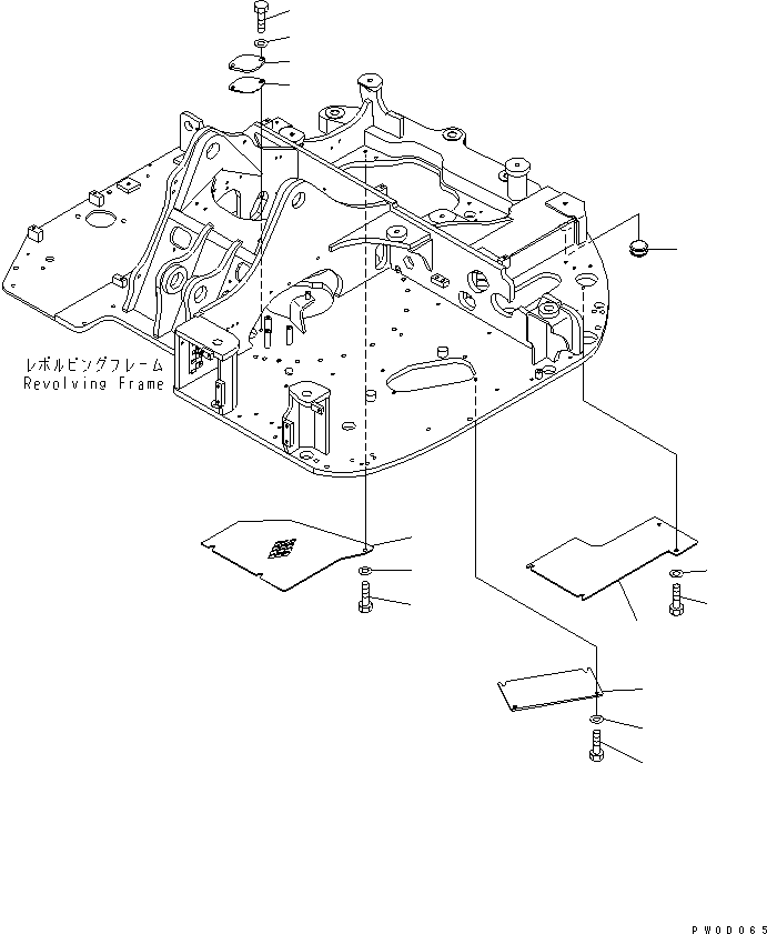 Excavators Komatsu / PC78US-6 S/N 4001-UP(pc78us0r) / UNDER COVER (YELLOW)(#4001-6500)(240390 : M1810-01A2)