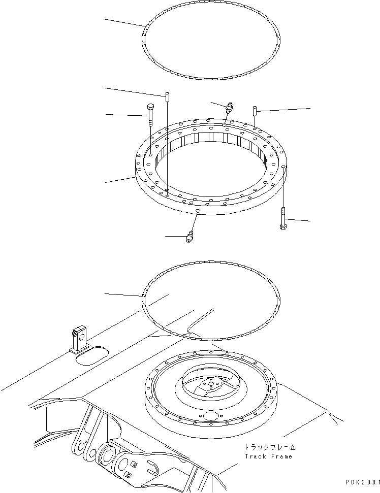 Komatsu parts book diagram for PC78US-6 S/N 4001-UP: SWING CIRCLE