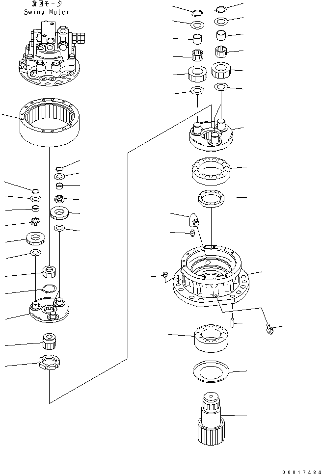 Komatsu parts book diagram for PC78US-6 S/N 4001-UP: SWING MACHINERY (MACHINERY)(#6501-)