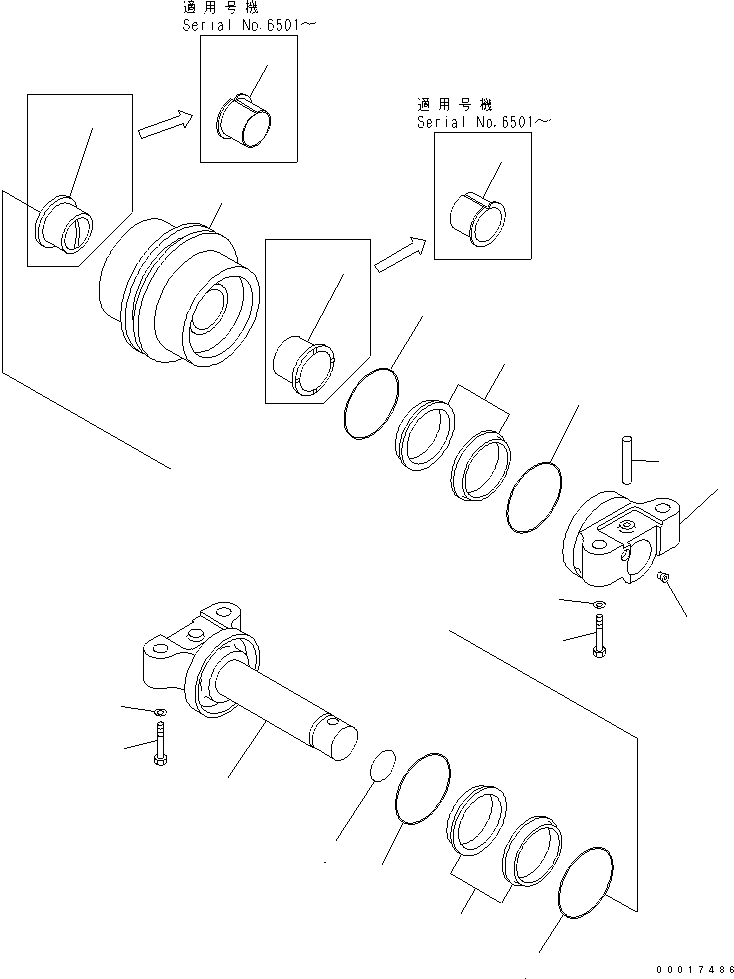Excavators Komatsu / PC78US-6 S/N 4001-UP(pc78us0r) / TRACK ROLLER(330060 : R0200-01A0)