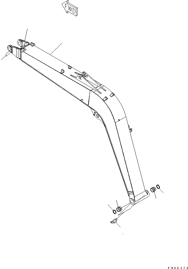 Excavators Komatsu / PC78US-6 S/N 4001-UP(pc78us0r) / BOOM (MONO BOOM) (YELLOW)(360030 : T1110-01A3)