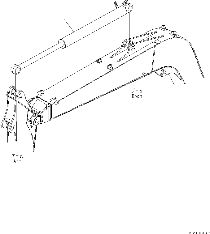 Excavators Komatsu / PC78US-6 S/N 4001-UP(pc78us0r) / ARM CYLINDER (ARM CRANE) (BLUE)(#4001-6500)(360320 : T1140-01A2)