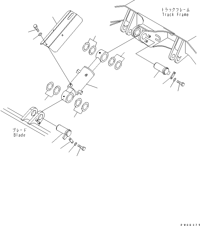 Excavators Komatsu / PC78US-6 S/N 4001-UP(pc78us0r) / BLADE CYLINDER(360800 : T1720-01A0)