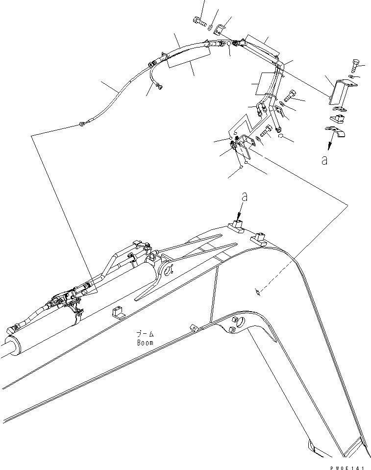 Excavators Komatsu / PC78US-6 S/N 4001-UP(pc78us0r) / ARM CRANE (BOOM PIPING) (ARM LOCK VALVE) (BLUE)(#4001-6500)(450100 : X1000-04A1)