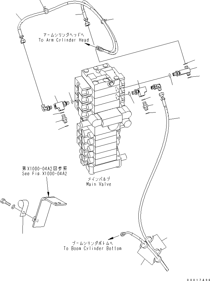 Excavators Komatsu / PC78US-6 S/N 4001-UP(pc78us0r) / ARM CRANE (PPC MAIN LINE) (ARM LOCK VALVE) (YELLOW)(450250 : X1000-07A3)