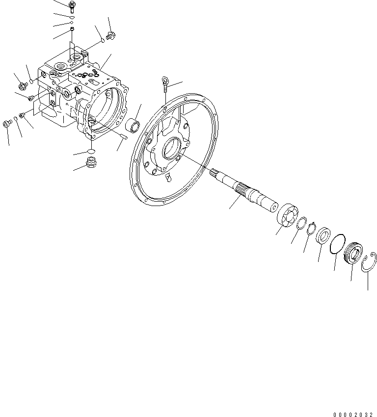 Excavators Komatsu / PC78US-6 S/N 4001-UP(pc78us0r) / MAIN PUMP (1/4) (FOR BLADE)(#4001-5500)(480110 : Y1600-11A0)