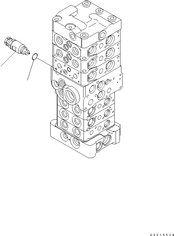 Excavators Komatsu / PC78US-6 S/N 4001-UP(pc78us0r) / MAIN VALVE (6-VALVE) (15/20)(480470 : Y1660-15A0)