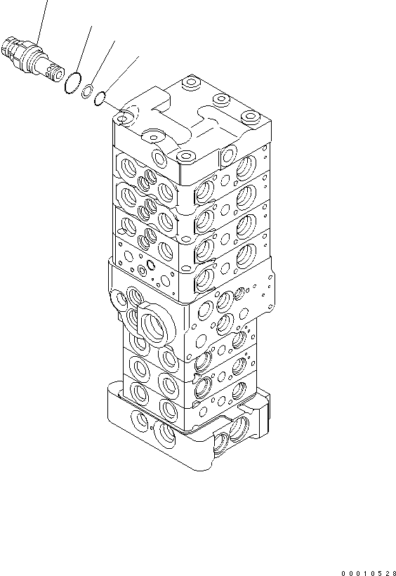Excavators Komatsu / PC78US-6 S/N 4001-UP(pc78us0r) / MAIN VALVE (7-VALVE) (14/23)(480660 : Y1662-14A0)