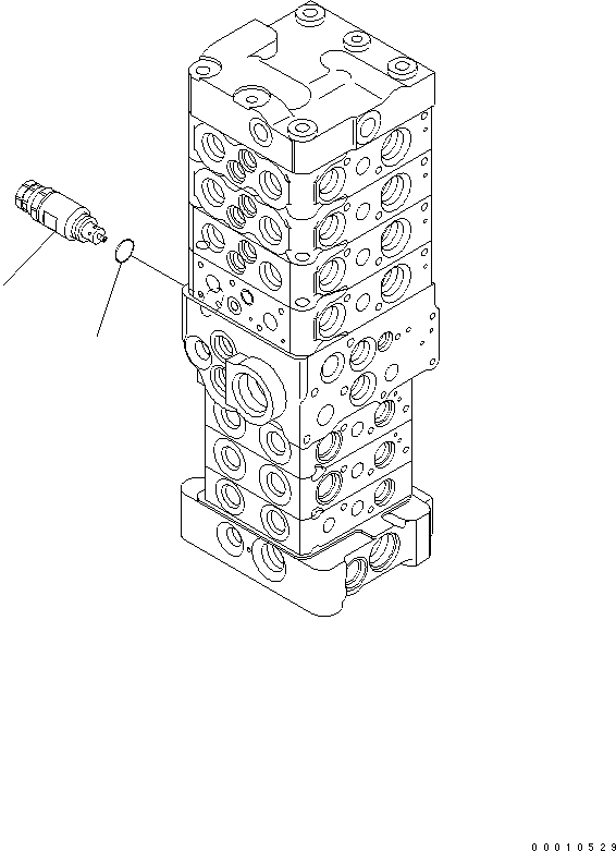 Excavators Komatsu / PC78US-6 S/N 4001-UP(pc78us0r) / MAIN VALVE (7-VALVE) (15/23)(480670 : Y1662-15A0)