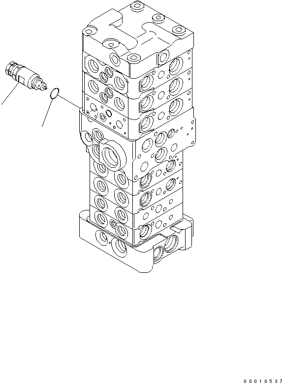 Excavators Komatsu / PC78US-6 S/N 4001-UP(pc78us0r) / MAIN VALVE (7-VALVE) (15/22) (FOR ATTACHMENT AND BLADE)(480900 : Y1662-45A0)