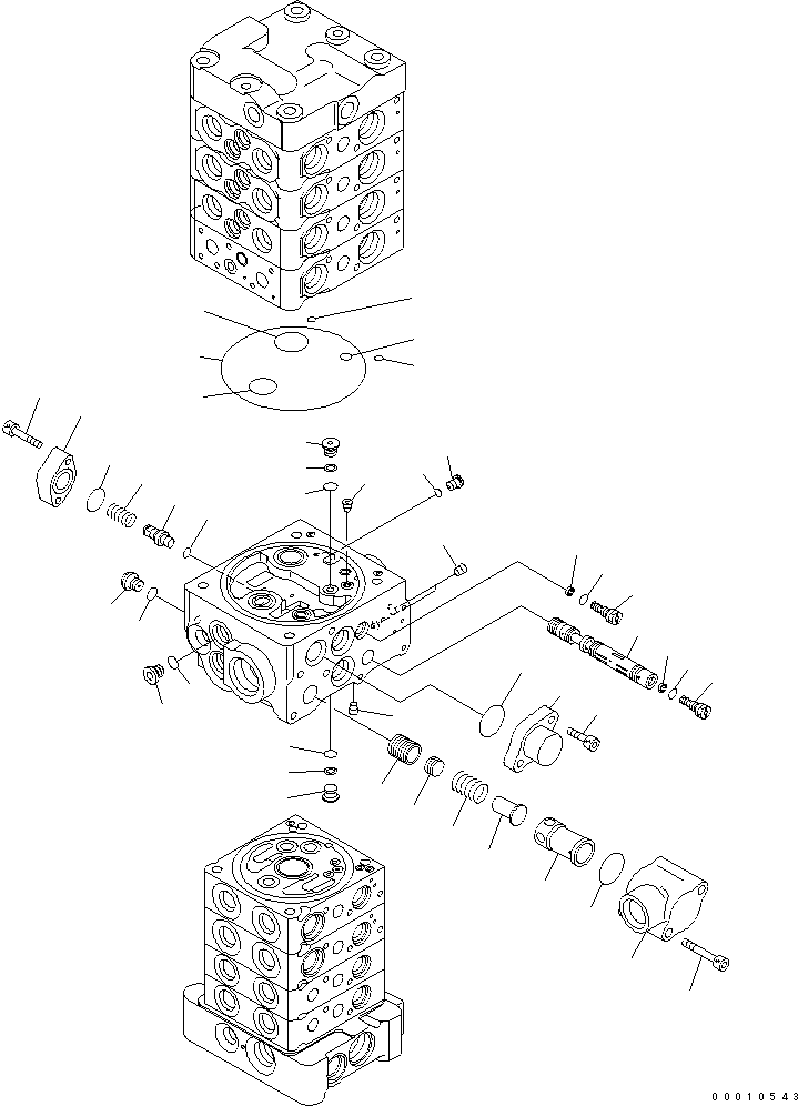 Excavators Komatsu / PC78US-6 S/N 4001-UP(pc78us0r) / MAIN VALVE (8-VALVE) (8/25) (WITH  SERVICE VALVE) (FOR SLIDE ARM)(481780 : Y1664-68A0)