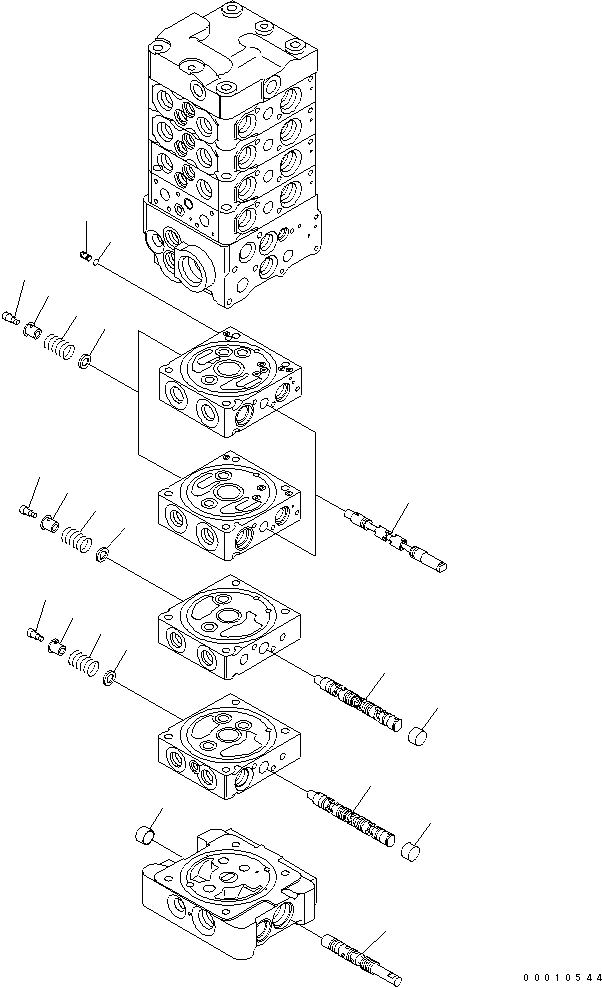 Excavators Komatsu / PC78US-6 S/N 4001-UP(pc78us0r) / MAIN VALVE (8-VALVE) (10/25) (WITH  SERVICE VALVE) (FOR SLIDE ARM)(481800 : Y1664-70A0)
