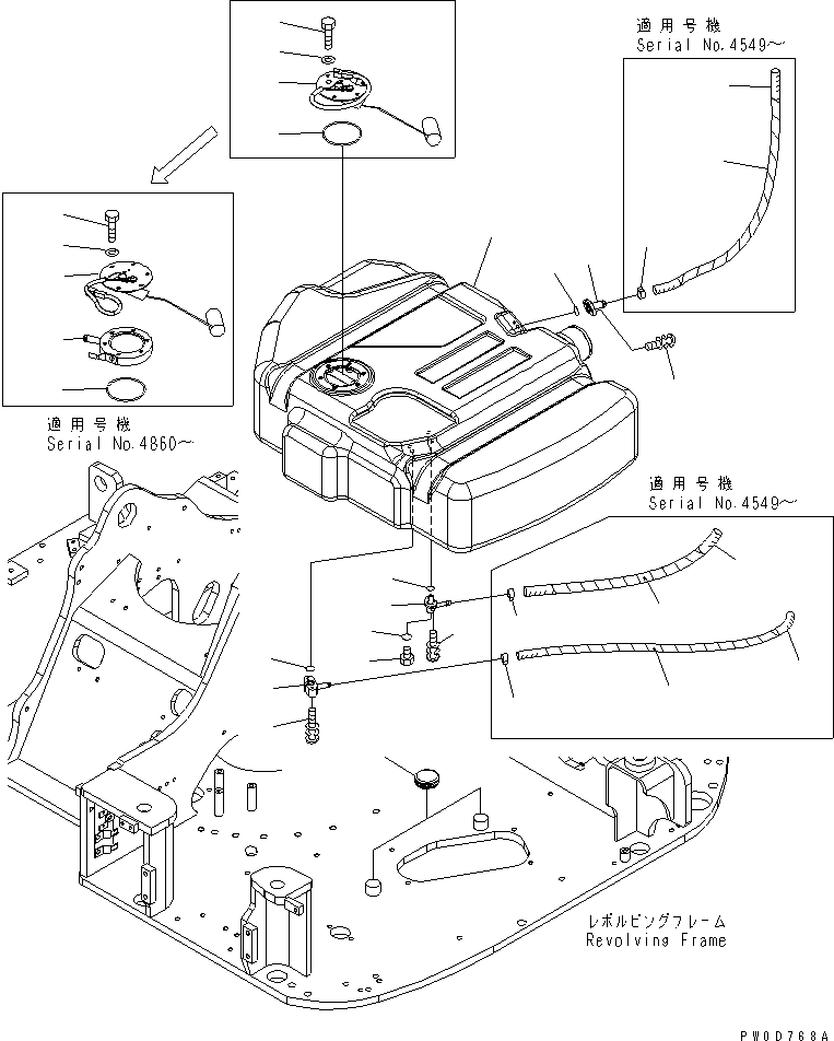 Excavators Komatsu / PC78US-6 S/N 4001-UP (For Norway)(pc78us1c) / FUEL TANK (TANK)(#4001-6500)(090010 : D0100-01A0)