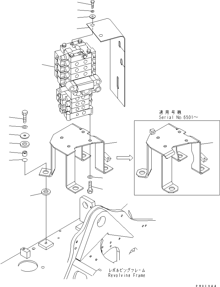 Excavators Komatsu / PC78US-6 S/N 4001-UP (For Norway)(pc78us1c) / MAIN VALVE(150030 : H0120-01A0)