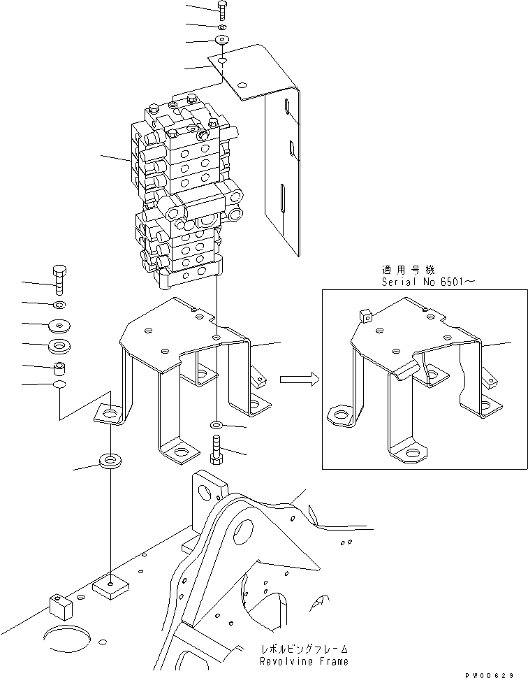 Excavators Komatsu / PC78US-6 S/N 4001-UP (For Norway)(pc78us1c) / MAIN VALVE (WITH SERVICE VALVE)(150050 : H0120-01A5)
