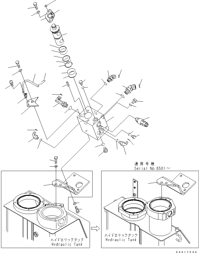 Excavators Komatsu / PC78US-6 S/N 4001-UP (For Norway)(pc78us1c) / ATTACHMENT LINE (MODE CHANGE VALVE) (WITH SERVICE VALVE) (YELLOW)(#4600-)(150360 : H1270-02A2A)