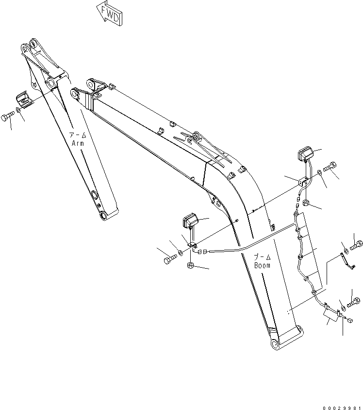 Excavators Komatsu / PC78US-6 S/N 4001-UP (For Norway)(pc78us1c) / BOOM (WORK LAMP) (FOR NORWAY)(#6501-)(360030 : T1110-02B0A)