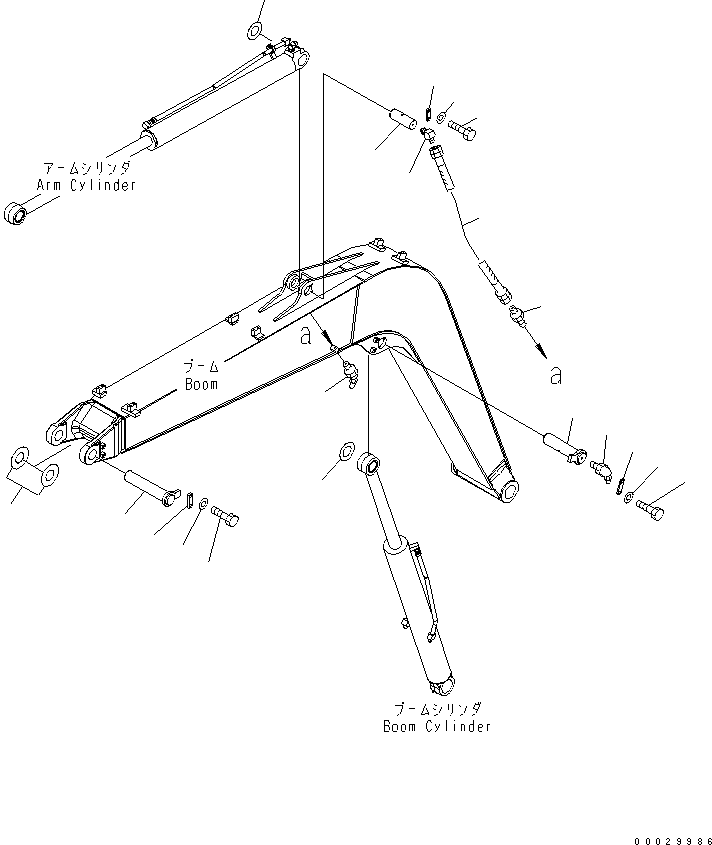 Excavators Komatsu / PC78US-6 S/N 4001-UP (For Norway)(pc78us1c) / BOOM (PIN) (YELLOW)(#6501-)(360050 : T1110-03A3A)