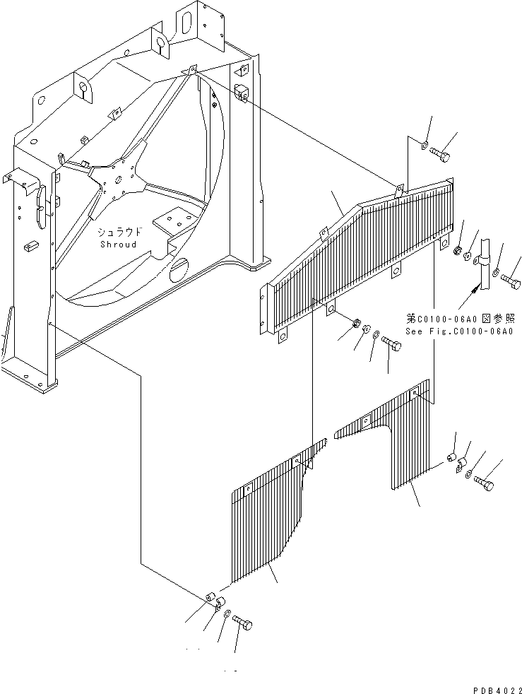 Excavators Komatsu / PC800-6 S/N 30001-UP(pc800-6c) / COOLING (FAN GUARD)(#30001-30999)(060070 : C0100-05A0)