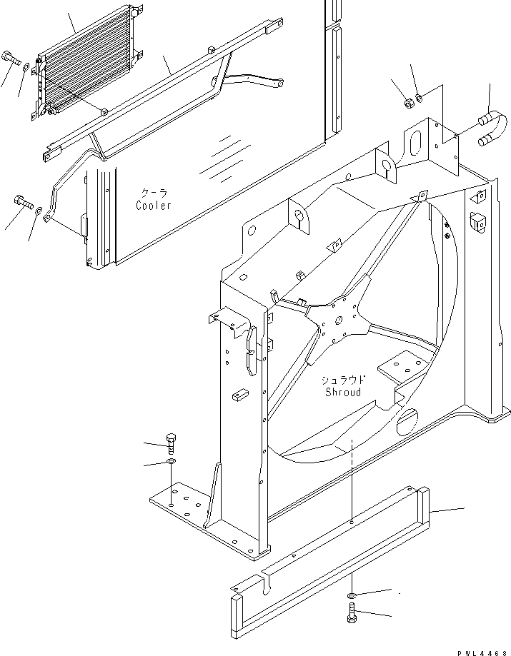 Excavators Komatsu / PC800-6 S/N 30001-UP(pc800-6c) / COOLING (CONDENSER AND COOLING GUARD)(#30200-30999)(060090 : C0100-07A0A)
