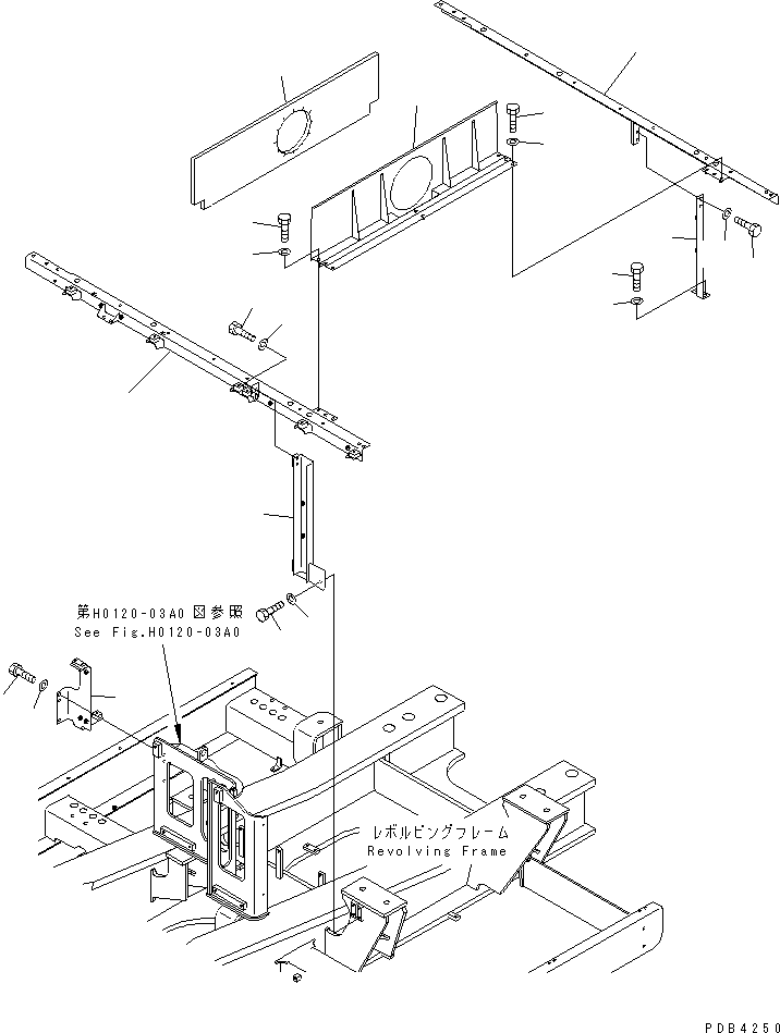 Excavators Komatsu / PC800-6 S/N 30001-UP(pc800-6c) / FRAME (ENGINE ROOM) (MACHINE CAB)(#30001-30124)(270050 : M1120-01A0)