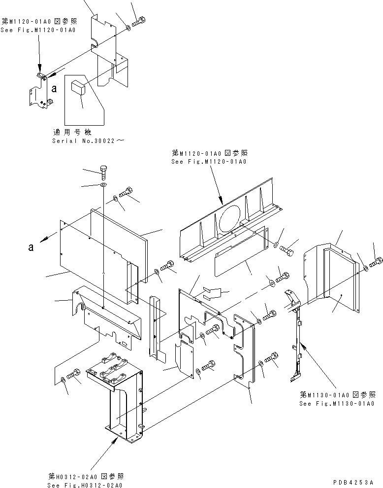 Excavators Komatsu / PC800-6 S/N 30001-UP(pc800-6c) / PARTITION COVER (MACHINE CAB)(#30001-30125)(270150 : M1150-01A0)