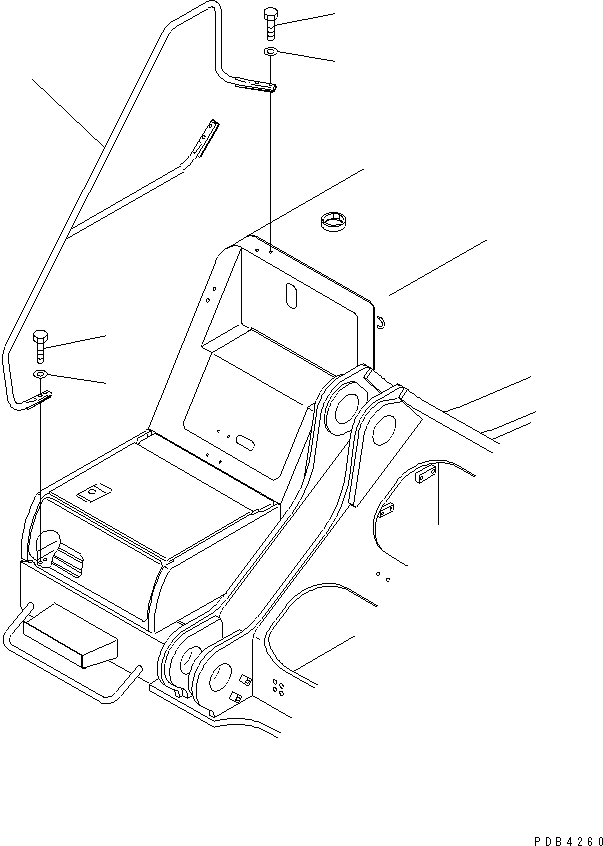 Excavators Komatsu / PC800-6 S/N 30001-UP(pc800-6c) / HANDRAIL (RIGHT CASE)(#30001-30999)(270250 : M1310-01A0)