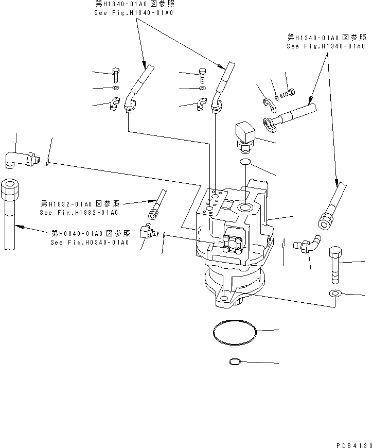 Excavators Komatsu / PC800-6 S/N 30001-UP(pc800-6c) / SWING MOTOR (JOINT PARTS)(#30001-30999)(300050 : N1220-01A0)