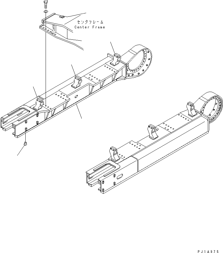 Excavators Komatsu / PC800-6 S/N 30001-UP(pc800-6c) / TRACK FRAME (R.H.)(#30207-)(360270 : R1120-11A0)