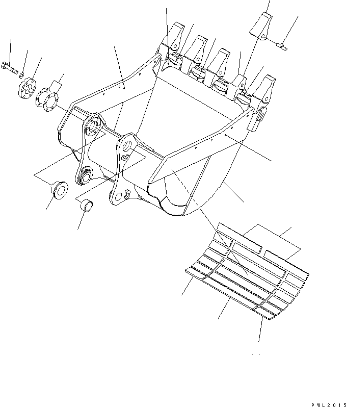 Excavators Komatsu / PC800-6 S/N 30001-UP(pc800-6c) / BUCKET 3.4M3(CECE 3.0M3) ? 1900MM (HORIZONTAL PIN TYPE)(#30133-30999)(390290 : T1510-01A6A)