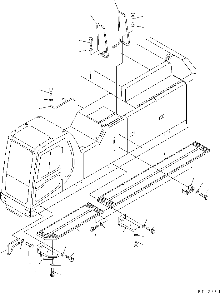 Excavators Komatsu / PC800-6 S/N 30001-UP(pc800-6c) / LEFT SIDE STEP(#30175-30999)(480050 : W1118-01A0B)