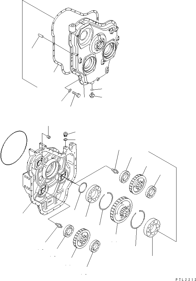 Komatsu parts book diagram for PC800-7 S/N 40001-UP (Overseas Version): POWER TAKE OFF
