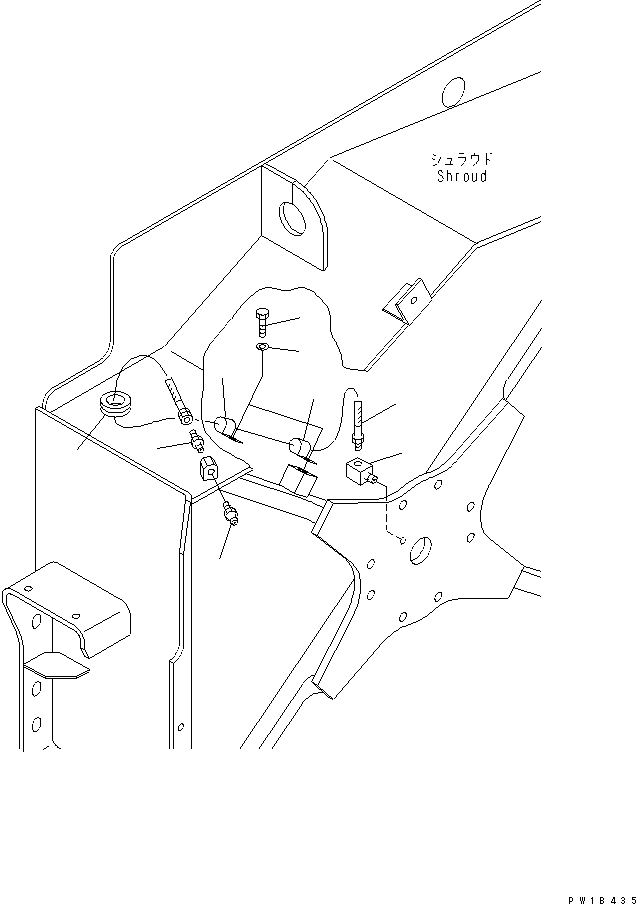 Komatsu parts book diagram for PC800-7 S/N 40001-UP (Overseas Version): COOLING (FAN PULLEY LUBRICATION)
