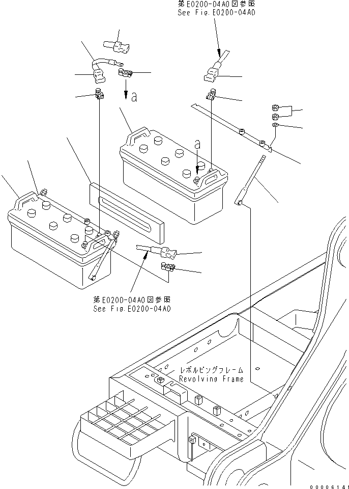 Komatsu parts book diagram for PC800-7 S/N 40001-UP (Overseas Version): BATTERY (C200) (DRY)