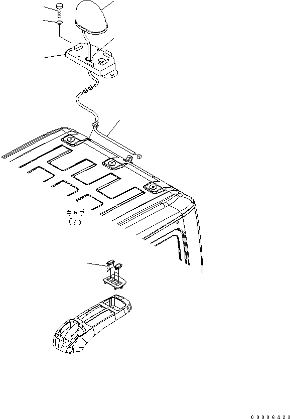 Komatsu parts book diagram for PC800-7 S/N 40001-UP (Overseas Version): BEACON
