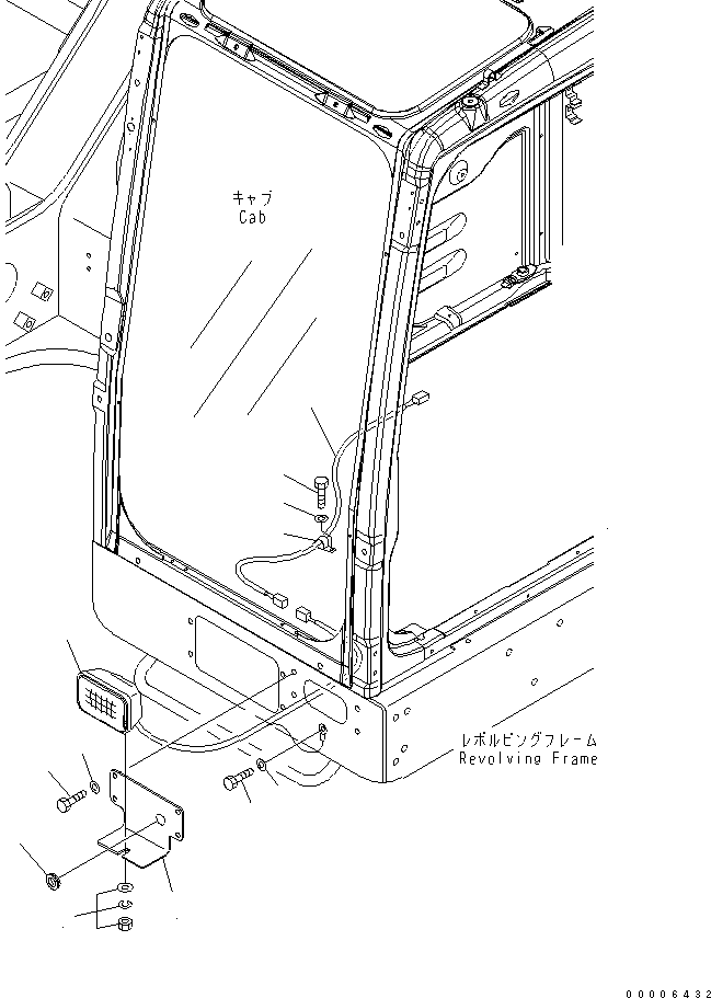 Komatsu parts book diagram for PC800-7 S/N 40001-UP (Overseas Version): FLASH LIGHT