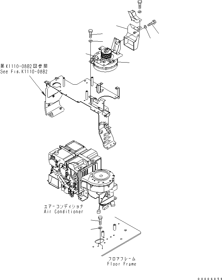 Komatsu parts book diagram for PC800-7 S/N 40001-UP (Overseas Version): BIG WIND AIR CONDITIONER (BLOWER AND BLIND BOLT)