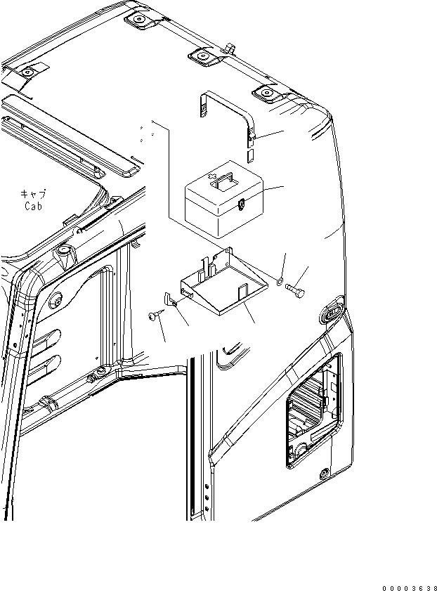 Komatsu parts book diagram for PC800-7 S/N 40001-UP (Overseas Version): FIRST AID BOX