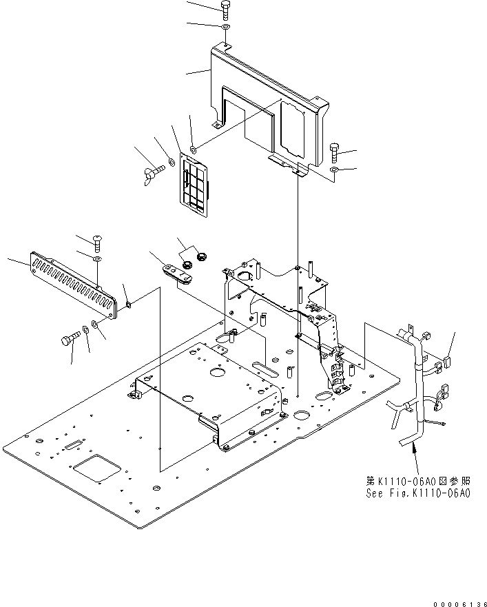 Komatsu parts book diagram for PC800-7 S/N 40001-UP (Overseas Version): FLOOR FRAME (FOOT COVER) (WITHOUT AIR CONDITIONER )